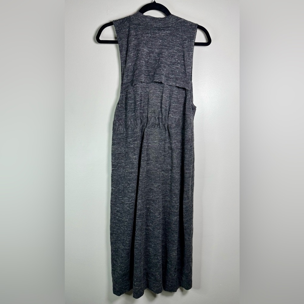 Free People Charcoal Sleeveless‎ Duster Cardigan - Medium - Hippie, Boho - Picture 7 of 7